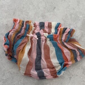 Pink Chicken Colorful Striped Diaper Cover
